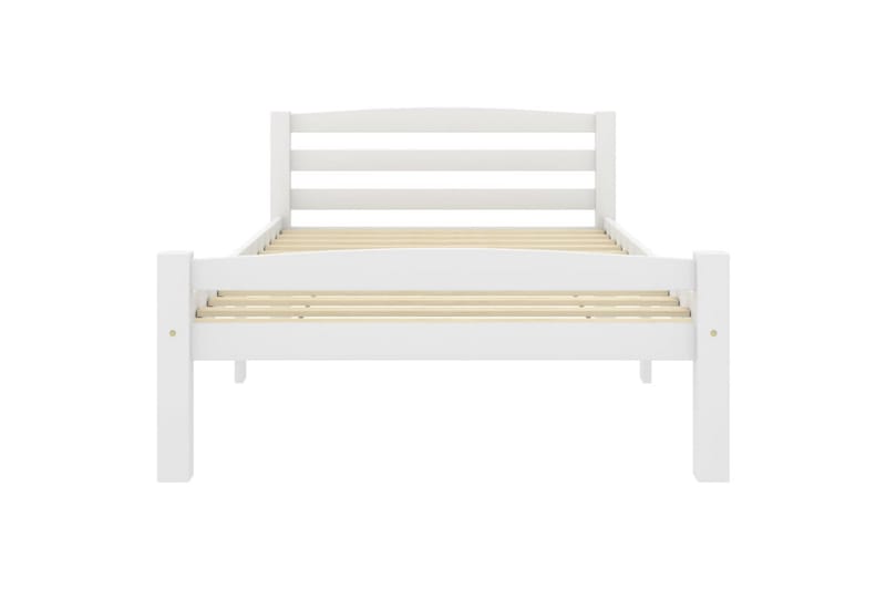Sengeramme hvit heltre furu 90x200 cm - Hvit - Møbler - Senger - Sengeramme & sengestamme