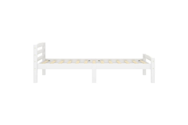 Sengeramme hvit heltre furu 90x200 cm - Hvit - Møbler - Senger - Sengeramme & sengestamme
