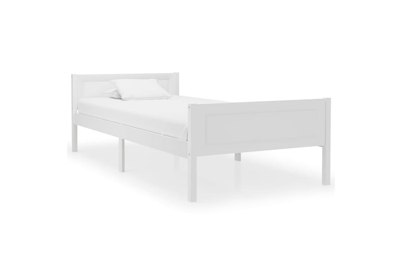 Sengeramme hvit heltre furu 90x200 cm - Hvit - Møbler - Senger - Sengeramme & sengestamme
