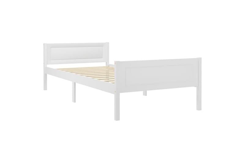 Sengeramme hvit heltre furu 90x200 cm - Hvit - Møbler - Senger - Sengeramme & sengestamme
