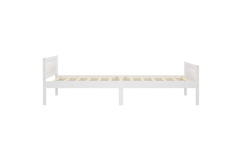Sengeramme hvit heltre furu 90x200 cm - Hvit - Møbler - Senger - Sengeramme & sengestamme