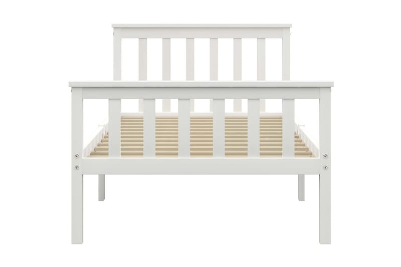 Sengeramme hvit heltre furu 90x200 cm - Møbler - Senger - Sengeramme & sengestamme