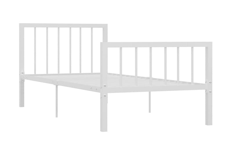 Sengeramme hvit metall 100x200 cm - Hvit - Møbler - Senger - Sengeramme & sengestamme