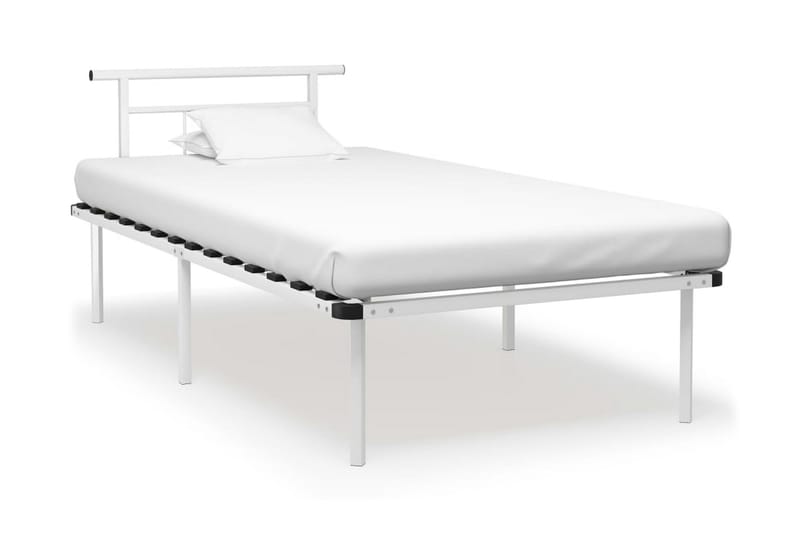 Sengeramme hvit metall 100x200 cm - Hvit - Møbler - Senger - Sengeramme & sengestamme