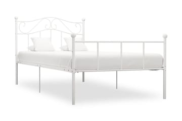 Sengeramme hvit metall 100x200 cm - Møbler - Senger - Sengeramme & sengestamme
