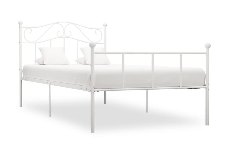 Sengeramme hvit metall 100x200 cm - Møbler - Senger - Sengeramme & sengestamme