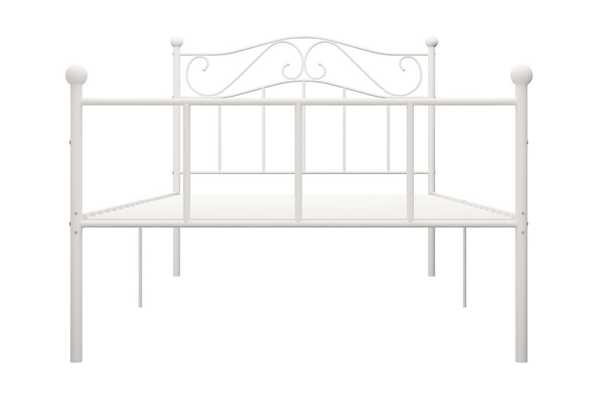 Sengeramme hvit metall 100x200 cm - Møbler - Senger - Sengeramme & sengestamme
