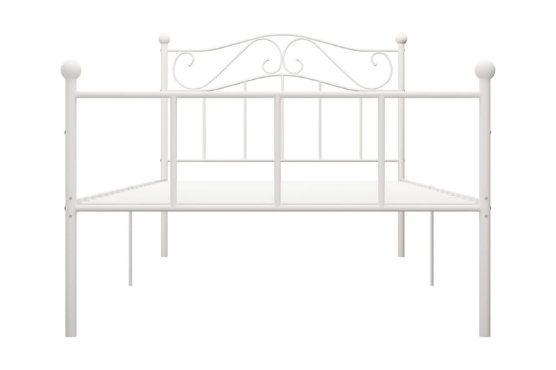 Sengeramme hvit metall 100x200 cm - Møbler - Senger - Sengeramme & sengestamme