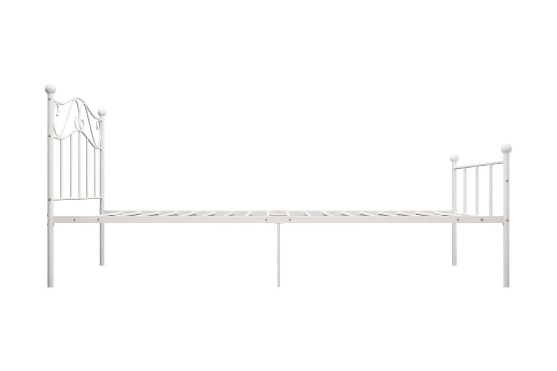 Sengeramme hvit metall 100x200 cm - Møbler - Senger - Sengeramme & sengestamme