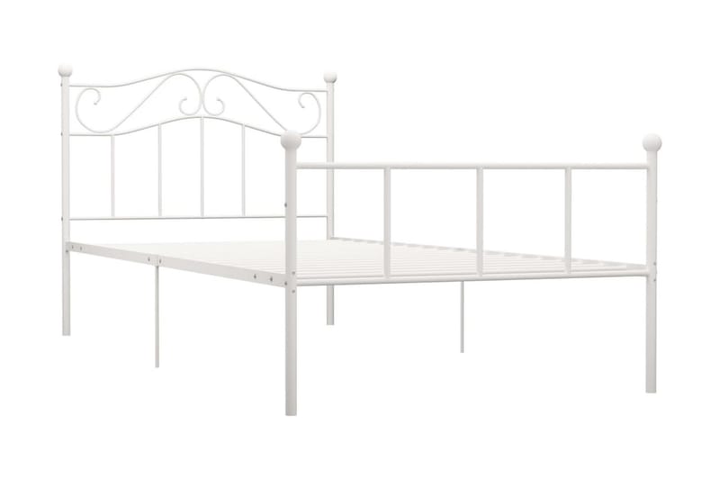 Sengeramme hvit metall 100x200 cm - Møbler - Senger - Sengeramme & sengestamme