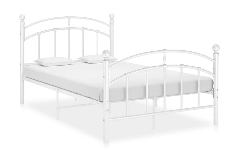 Sengeramme hvit metall 120x200 cm - Hvit - Møbler - Senger - Sengeramme & sengestamme