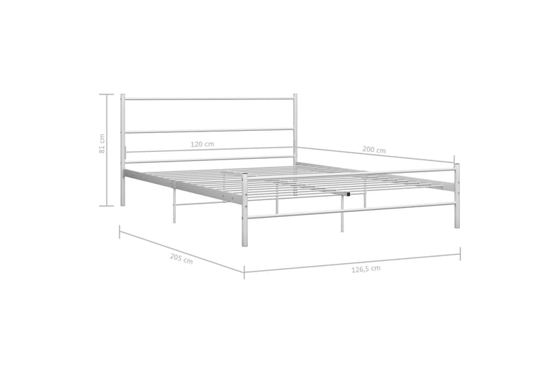 Sengeramme hvit metall 120x200 cm - Møbler - Senger - Sengeramme & sengestamme