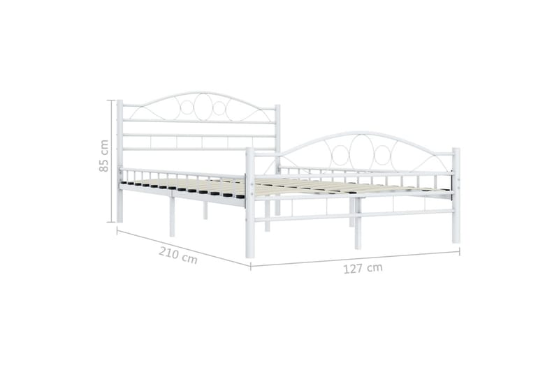 Sengeramme hvit metall 120x200 cm - Møbler - Senger - Sengeramme & sengestamme