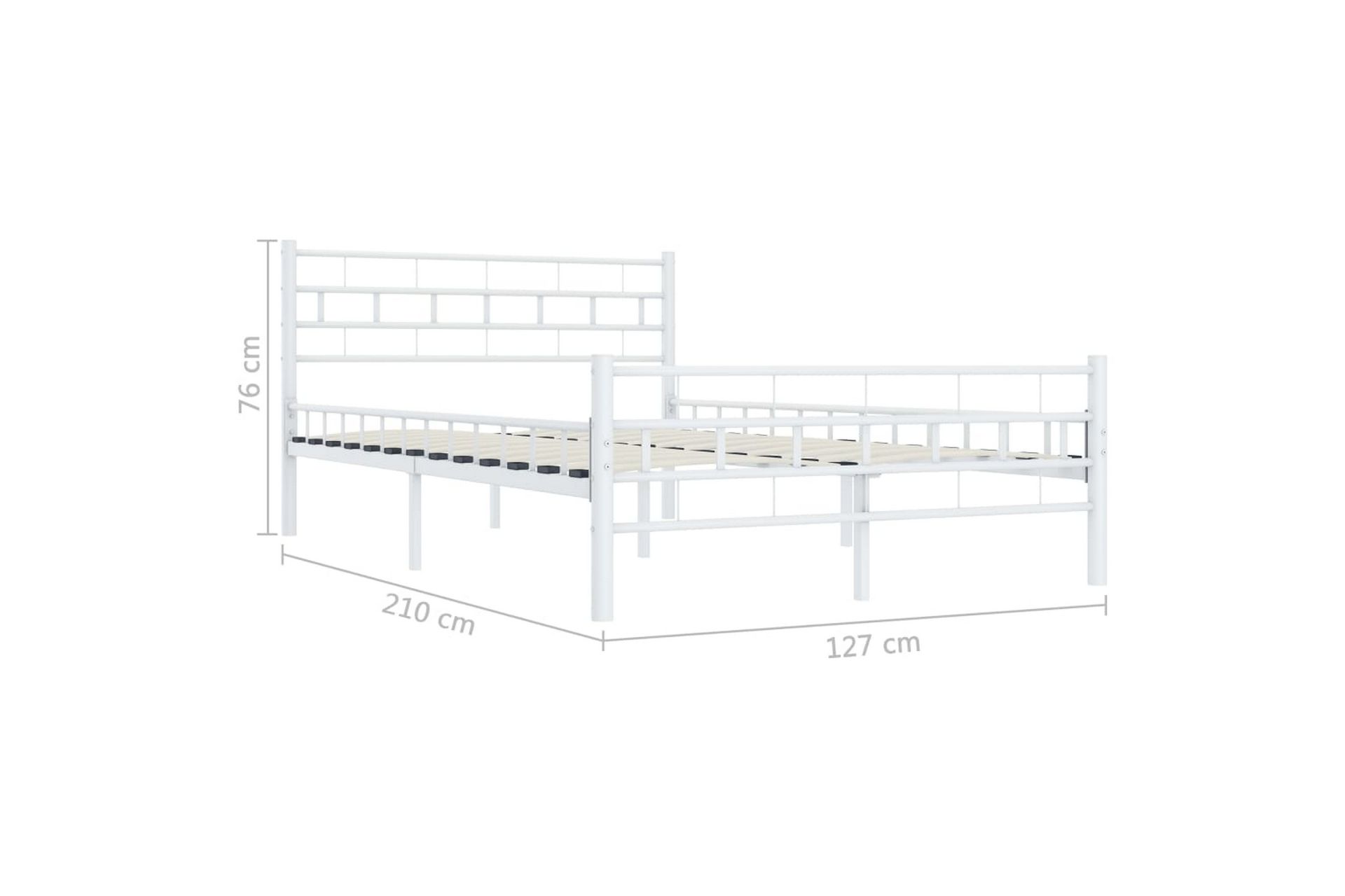 Sengeramme hvit metall 120x200 cm - Møbler - Senger - Sengeramme & sengestamme