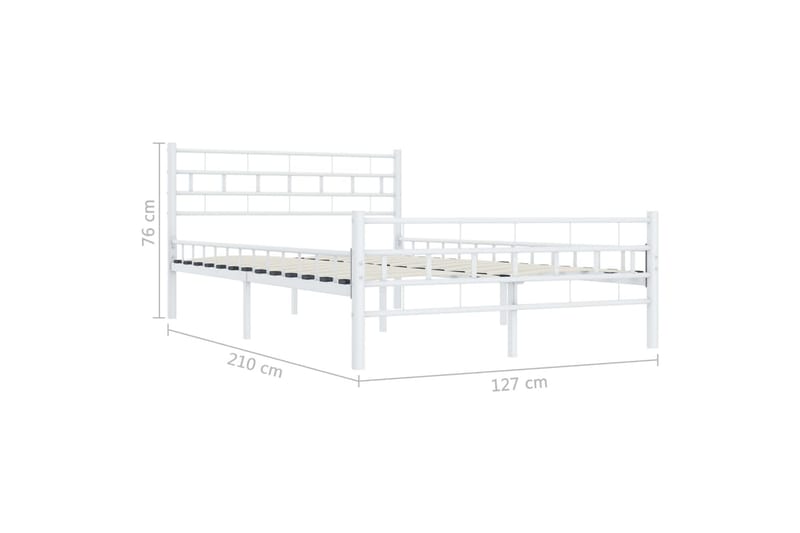 Sengeramme hvit metall 120x200 cm - Møbler - Senger - Sengeramme & sengestamme