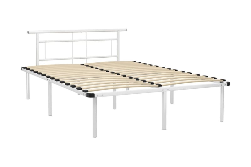 Sengeramme hvit metall 140x200 cm - Hvit - Møbler - Senger - Sengeramme & sengestamme