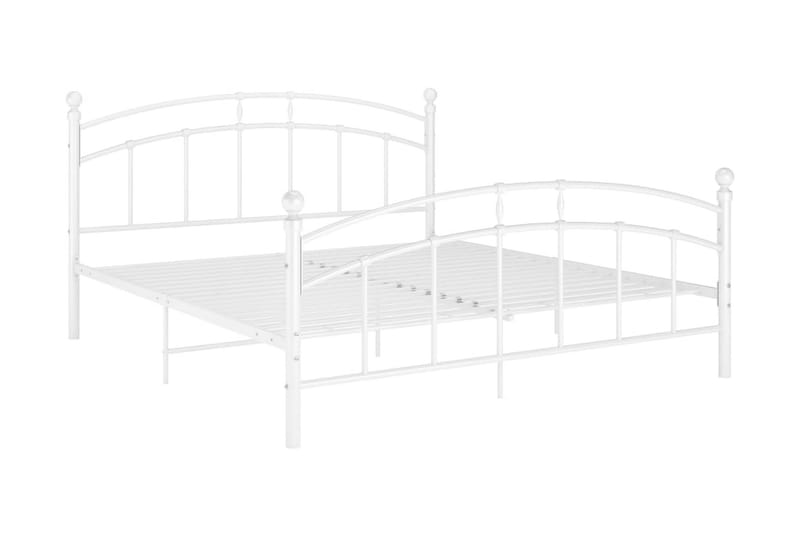 Sengeramme hvit metall 140x200 cm - Hvit - Møbler - Senger - Sengeramme & sengestamme