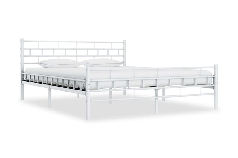 Sengeramme hvit metall 140x200 cm - Møbler - Senger - Sengeramme & sengestamme