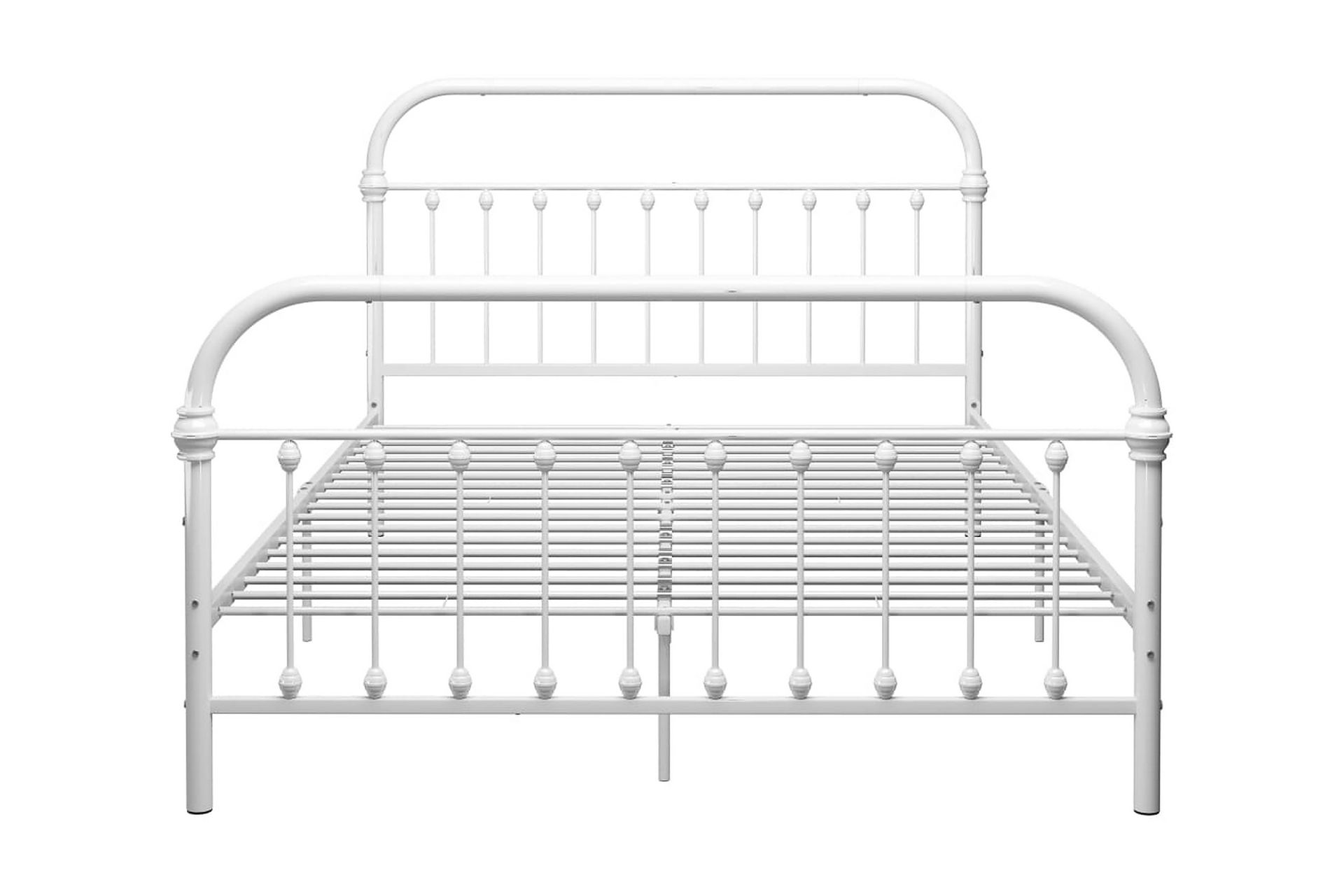 Sengeramme hvit metall 160x200 cm - Hvit - Møbler - Senger - Sengeramme & sengestamme