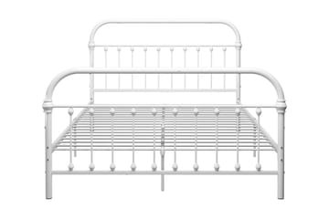 Sengeramme hvit metall 160x200 cm - Hvit - Møbler - Senger - Sengeramme & sengestamme
