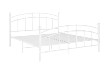 Sengeramme hvit metall 160x200 cm - Hvit - Møbler - Senger - Sengeramme & sengestamme