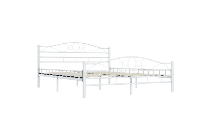 Sengeramme hvit metall 160x200 cm - Møbler - Senger - Sengeramme & sengestamme