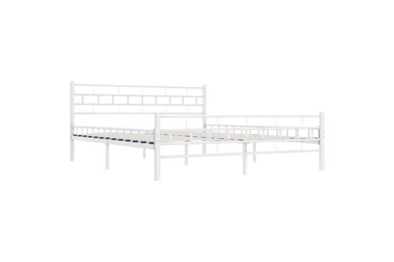 Sengeramme hvit metall 160x200 cm - Møbler - Senger - Sengeramme & sengestamme