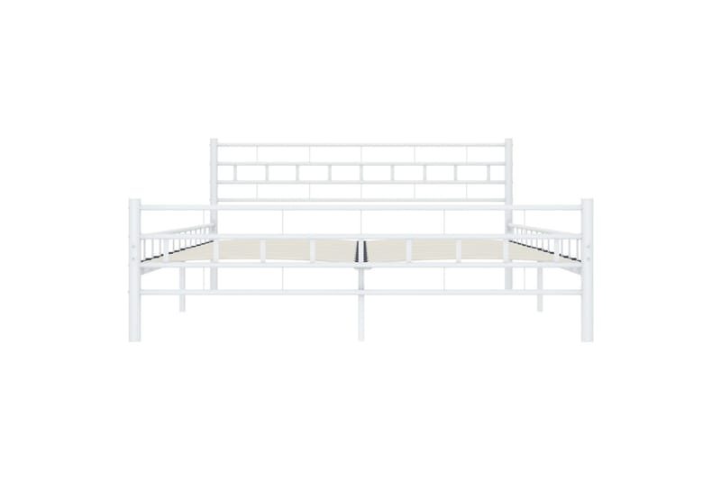 Sengeramme hvit metall 160x200 cm - Møbler - Senger - Sengeramme & sengestamme