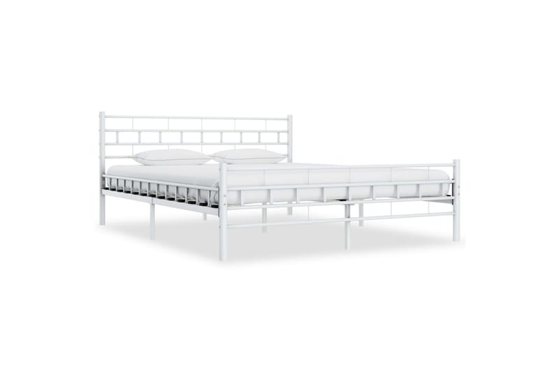 Sengeramme hvit metall 160x200 cm - Møbler - Senger - Sengeramme & sengestamme