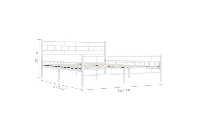 Sengeramme hvit metall 160x200 cm - Møbler - Senger - Sengeramme & sengestamme