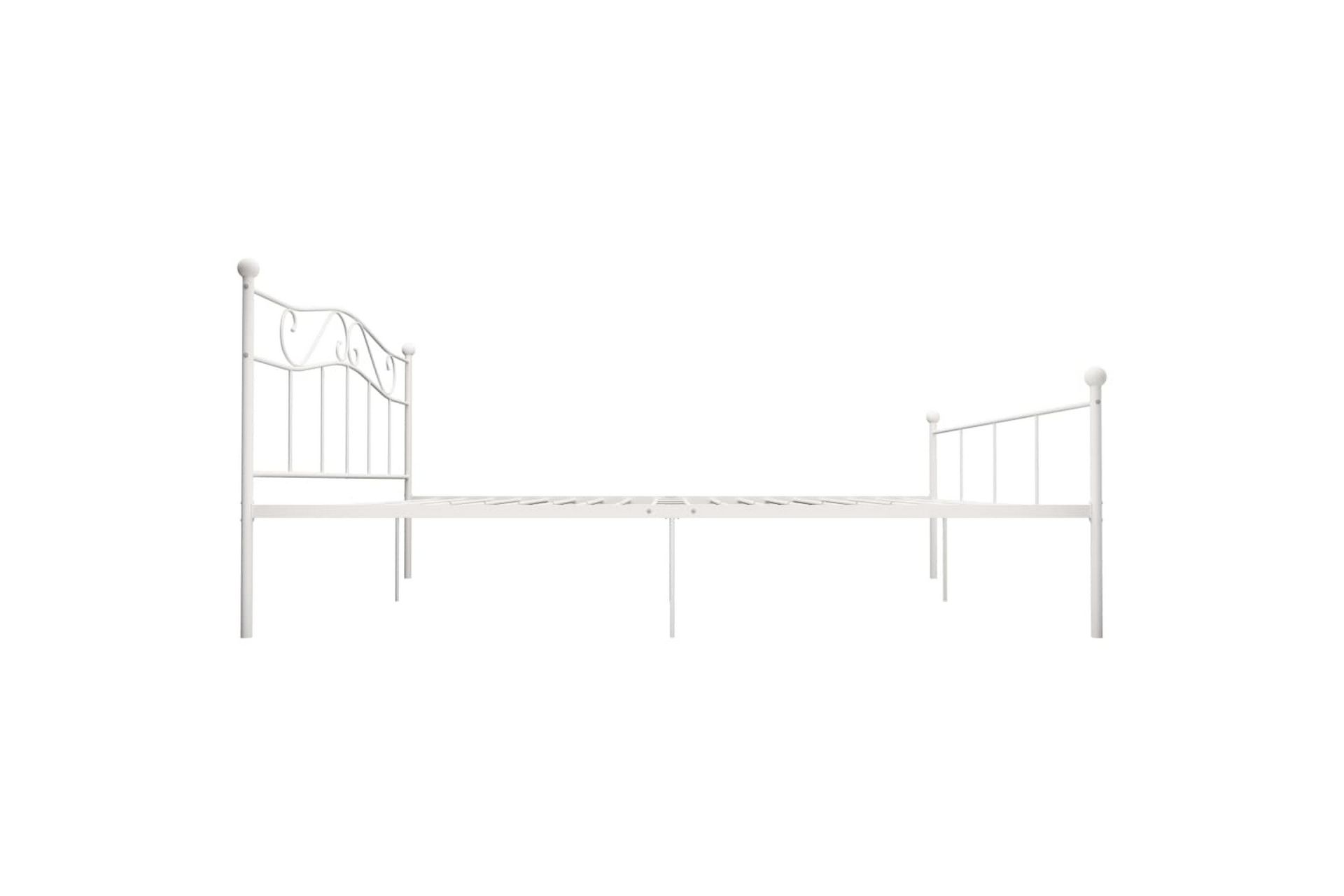 Sengeramme hvit metall 180x200 cm - Hvit - Møbler - Senger - Sengeramme & sengestamme