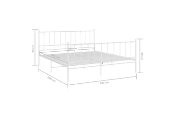 Sengeramme hvit metall 180x200 cm - Hvit - Møbler - Senger - Sengeramme & sengestamme