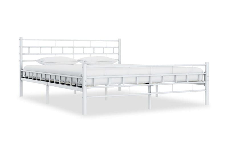 Sengeramme hvit metall 180x200 cm - Møbler - Senger - Sengeramme & sengestamme