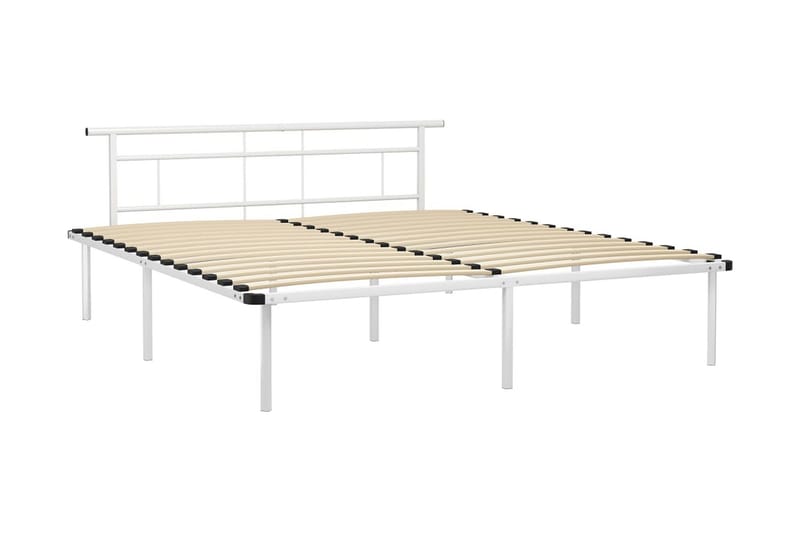 Sengeramme hvit metall 200x200 cm - Hvit - Møbler - Senger - Sengeramme & sengestamme
