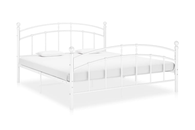 Sengeramme hvit metall 200x200 cm - Hvit - Møbler - Senger - Sengeramme & sengestamme