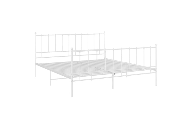 Sengeramme hvit metall 200x200 cm - Hvit - Møbler - Senger - Sengeramme & sengestamme