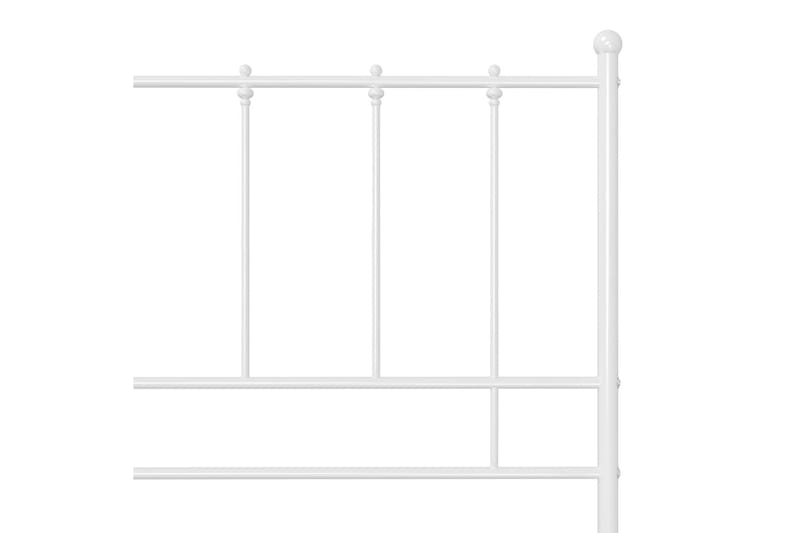Sengeramme hvit metall 200x200 cm - Hvit - Møbler - Senger - Sengeramme & sengestamme