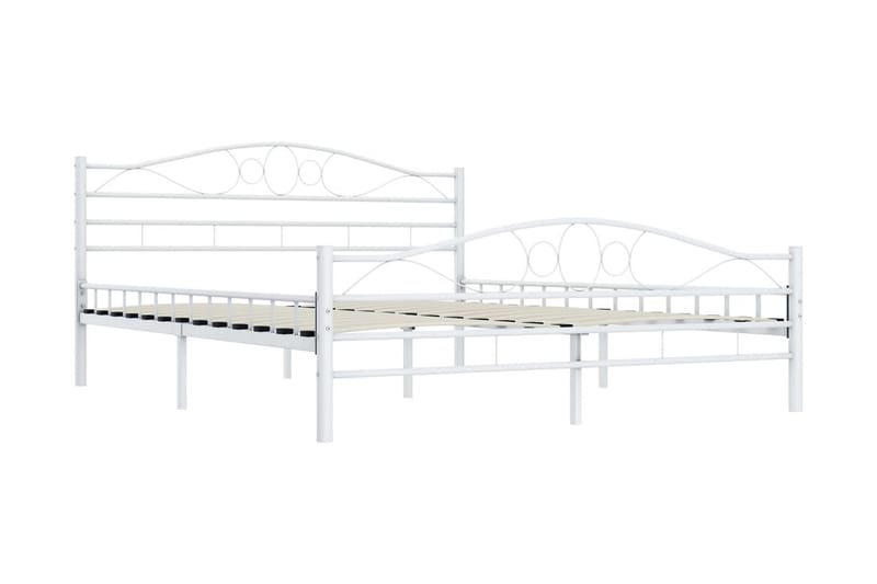 Sengeramme hvit metall 200x200 cm - Møbler - Senger - Sengeramme & sengestamme