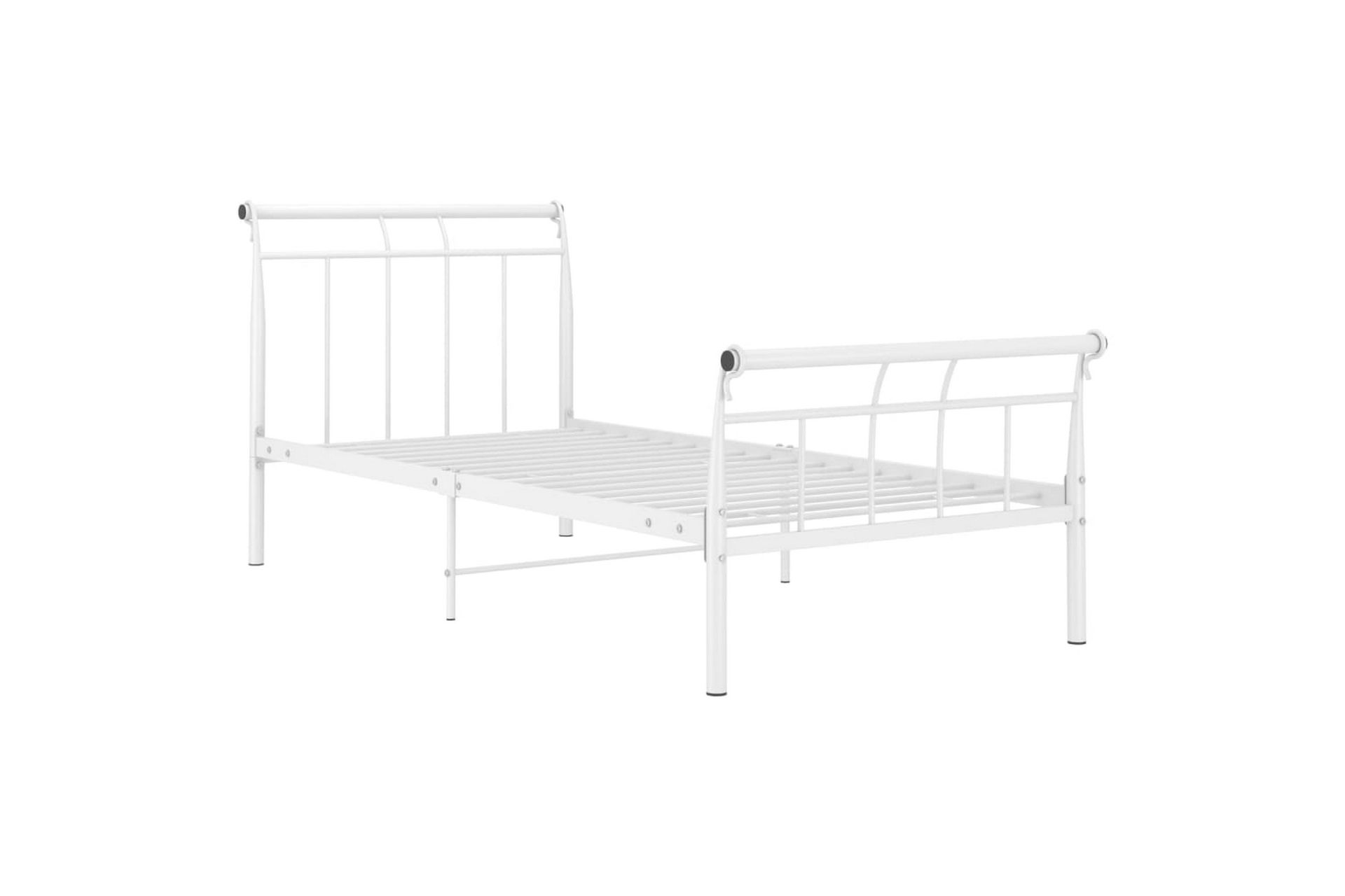 Sengeramme hvit metall 90x200 cm - Hvit - Møbler - Senger - Sengeramme & sengestamme