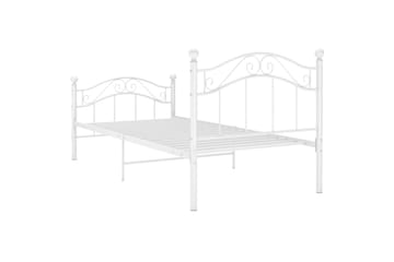 Sengeramme hvit metall 90x200 cm - Hvit - Møbler - Senger - Sengeramme & sengestamme