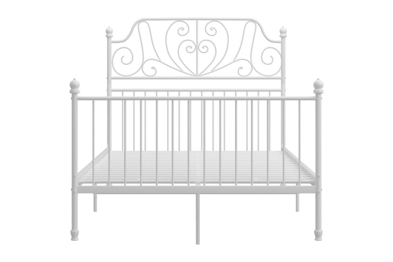 Sengeramme hvit metall og kryssfiner 120x200 cm - Hvit - Møbler - Senger - Sengeramme & sengestamme