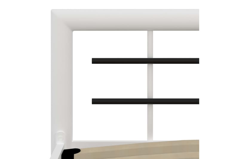 Sengeramme hvit og svart metall 160x200 cm - Hvit - Møbler - Senger - Sengeramme & sengestamme