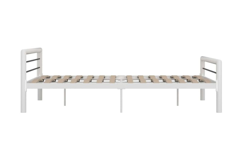 Sengeramme hvit og svart metall 180x200 cm - Hvit - Møbler - Senger - Sengeramme & sengestamme