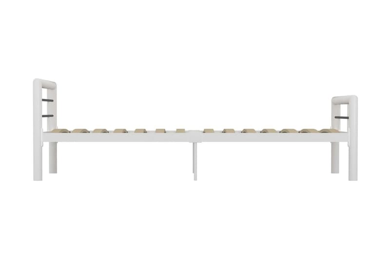 Sengeramme hvit og svart metall 90x200 cm - Hvit - Møbler - Senger - Sengeramme & sengestamme