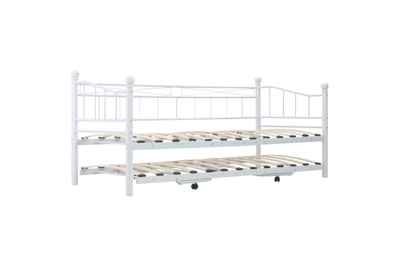 Sengeramme hvit stål 180x200/90x200 - Møbler - Senger - Sengeramme & sengestamme