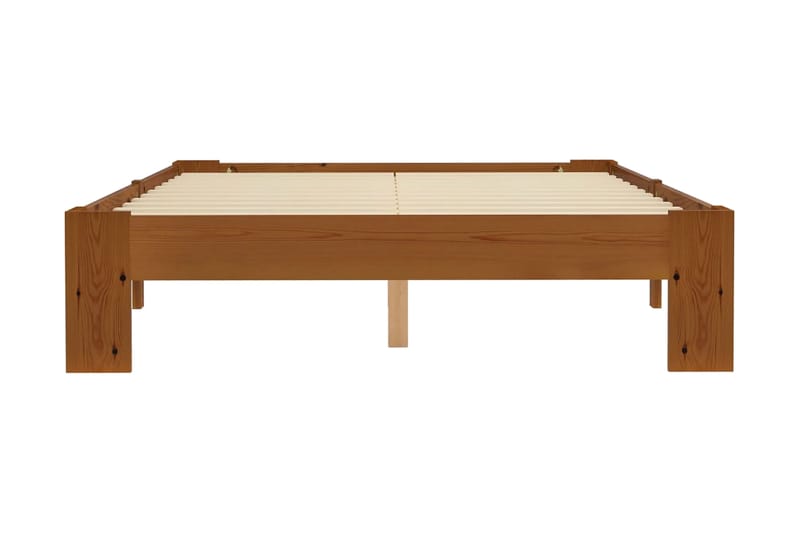 Sengeramme lysebrun heltre furu 120x200 cm - Brun - Møbler - Senger - Sengeramme & sengestamme