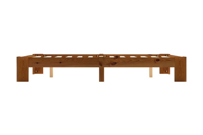 Sengeramme lysebrun heltre furu 120x200 cm - Brun - Møbler - Senger - Sengeramme & sengestamme