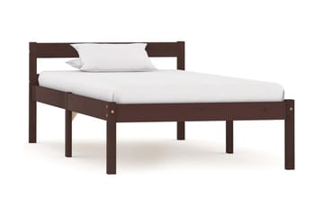 Sengeramme mørkebrun heltre furu 100x200 cm - Brun - Møbler - Senger - Sengeramme & sengestamme