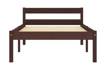 Sengeramme mørkebrun heltre furu 100x200 cm - Brun - Møbler - Senger - Sengeramme & sengestamme