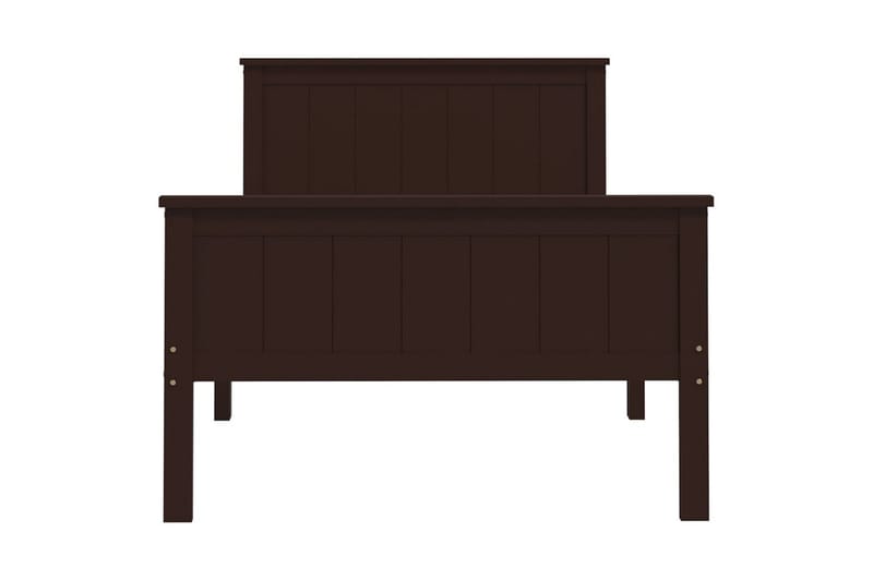 Sengeramme mørkebrun heltre furu 100x200 cm - Brun - Møbler - Senger - Sengeramme & sengestamme